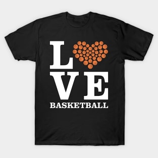 Love Basketball - Heart by Balls T-Shirt